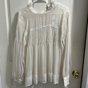 Ann Taylor pleated blouse